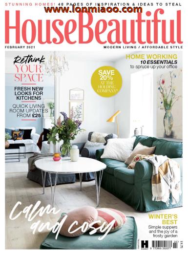 [英国版]House Beautiful 室内外家居装饰杂志 2021年2月刊